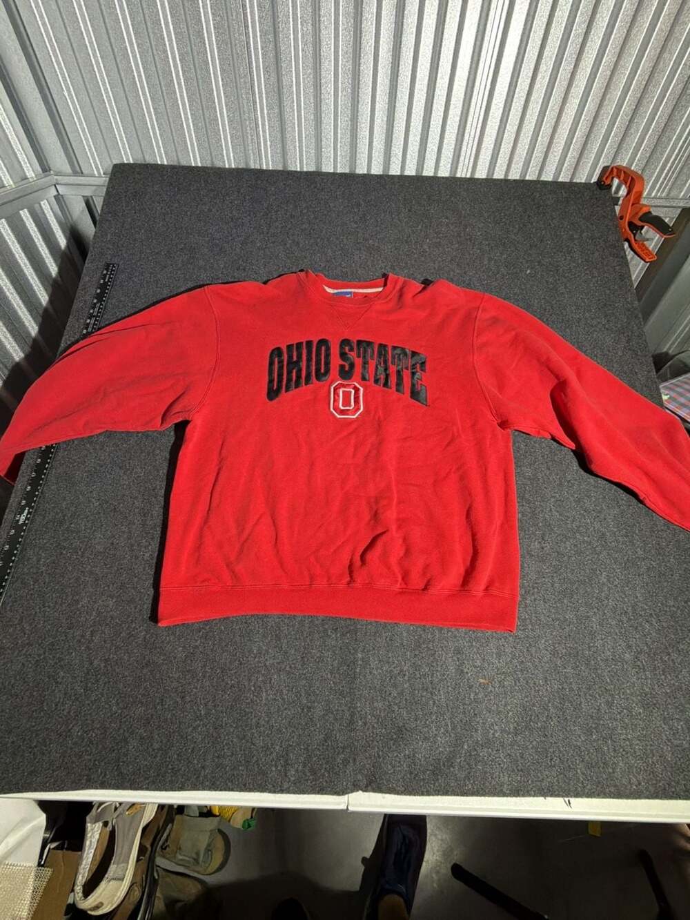Vintage Champion Ohio State University Red Embroidered Crewneck Sweatshirt XL